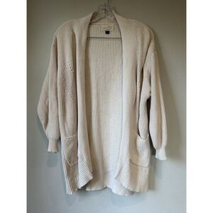 Universal Thread Women's Knit Sweater Cozy Duster Cardigan Pockets Beige Size XS